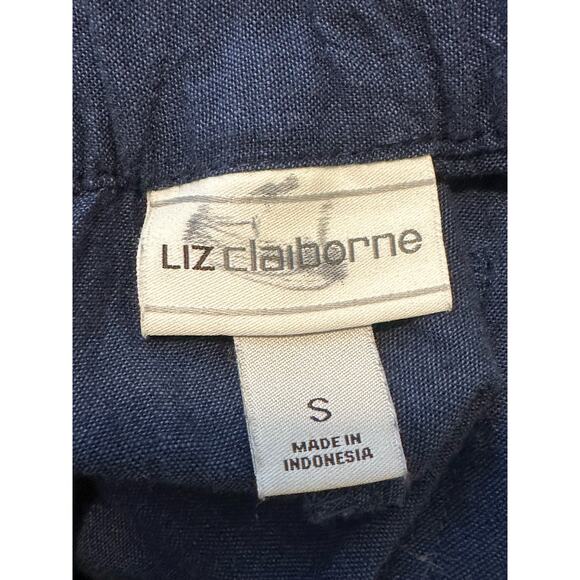 Liz Claiborne blue cropped casual pants size small - Picture 3 of 9